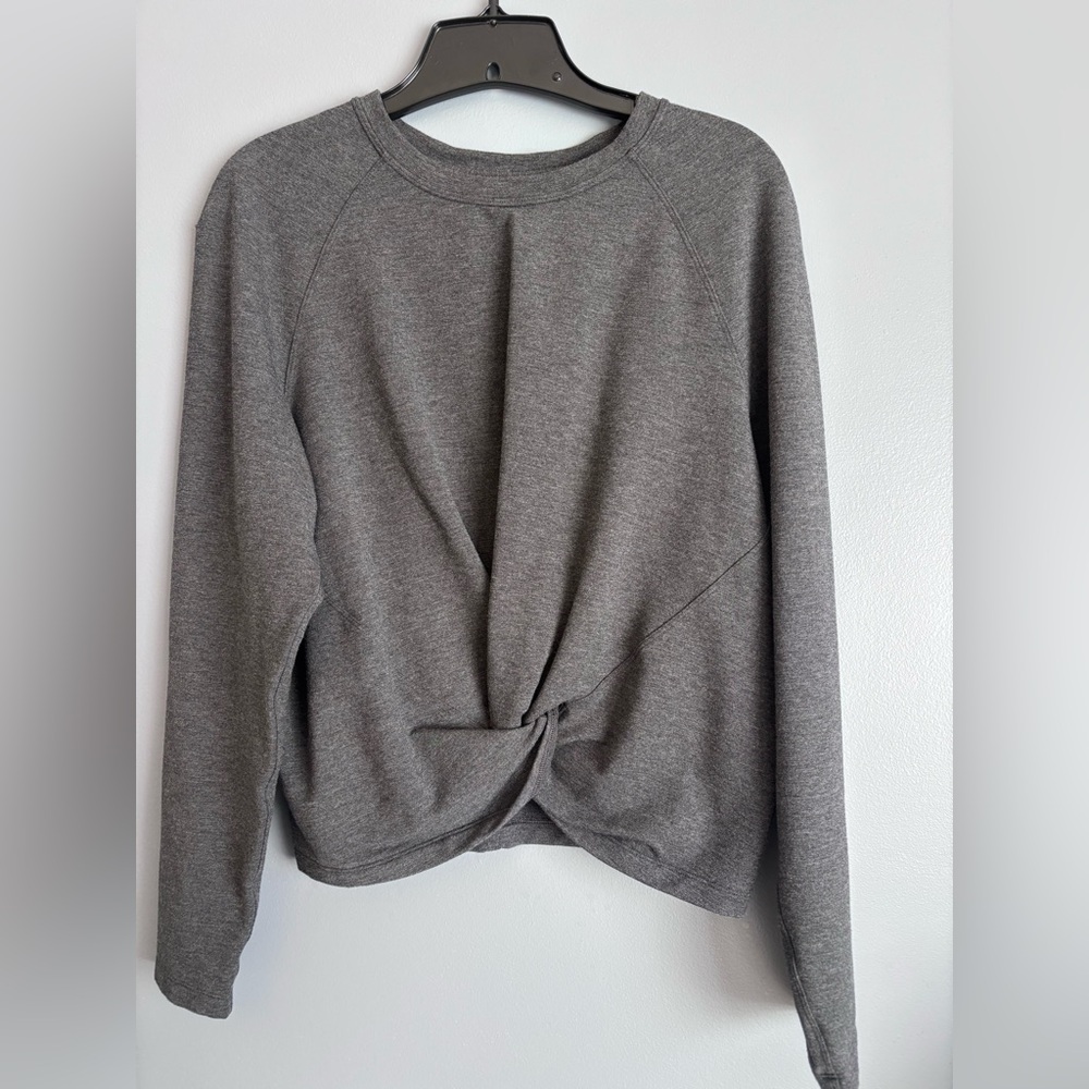 lululemon athletica Gray Twist-Front Sweatshirt